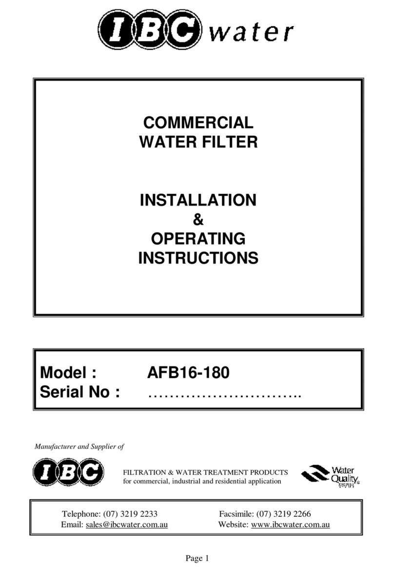 IBC Water AFB16-180 Installation & operating instructions