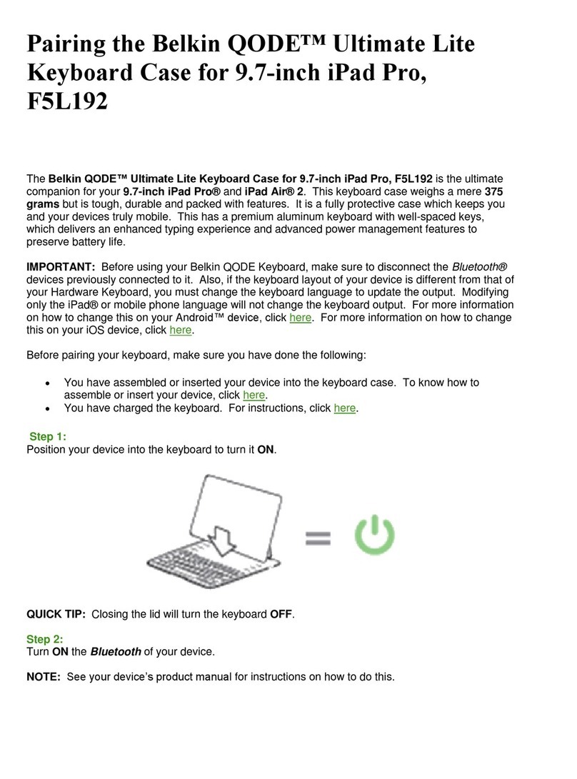 Belkin QODE Ultimate Lite F5L192 quick start guide