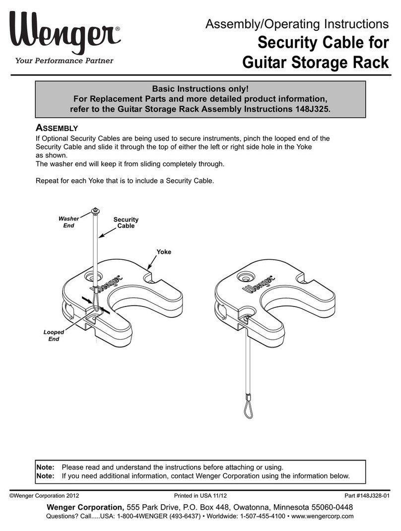 Wenger 148J325 Assembly & operating instructions