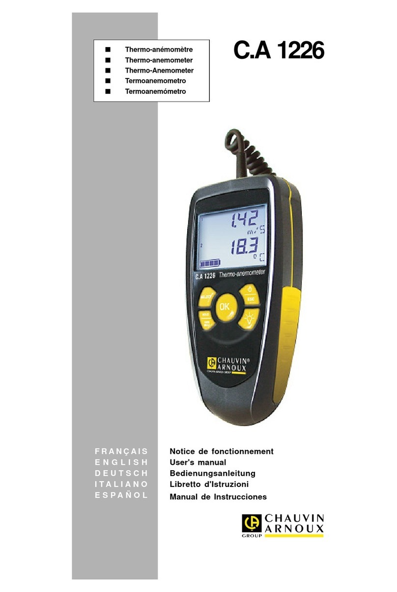 Chauvin Arnoux C.A 1226 user manual