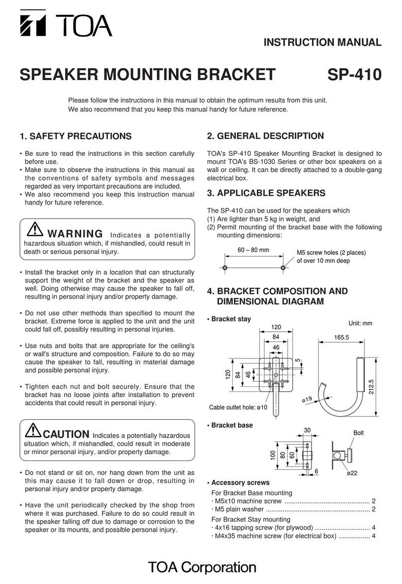 Toa SP-410 User manual