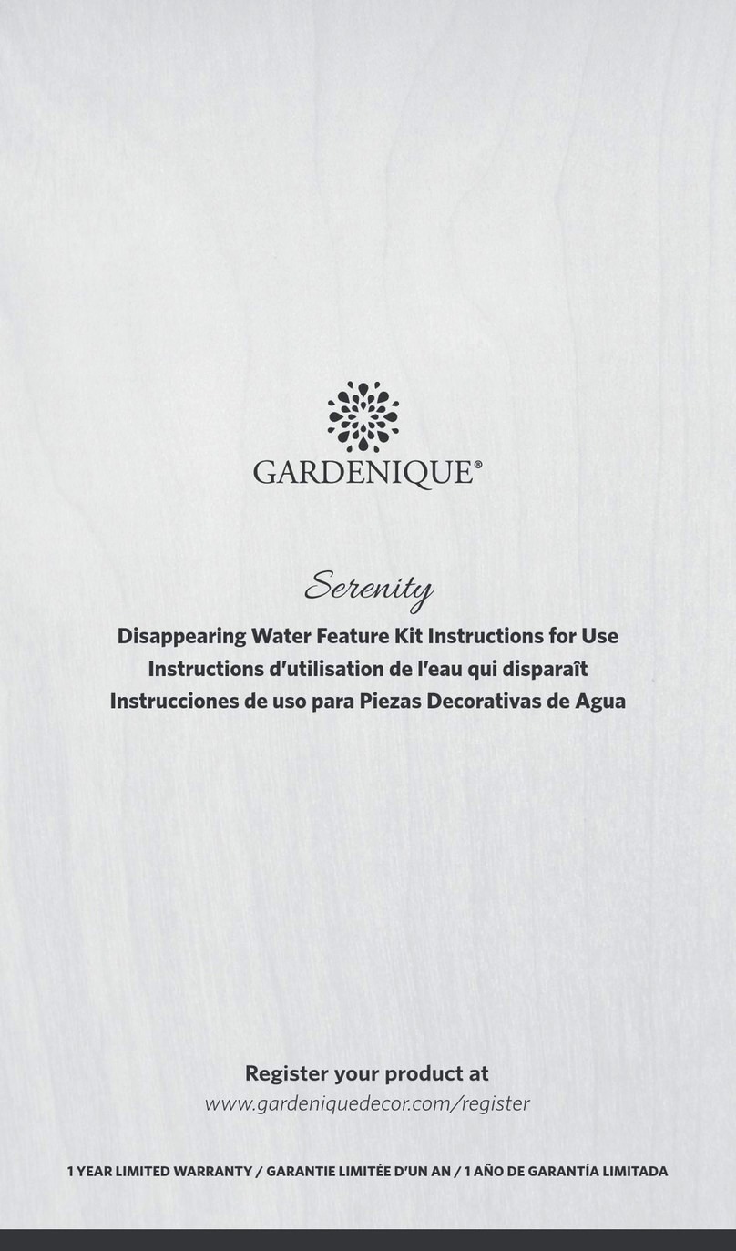 GARDENIQUE Serenity Instructions for use