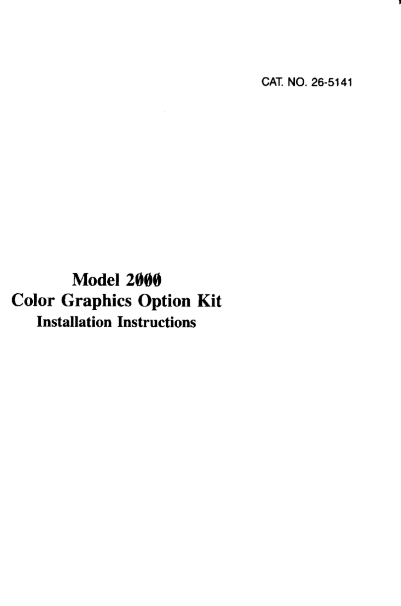 Radio Shack Color Graphics Option User manual