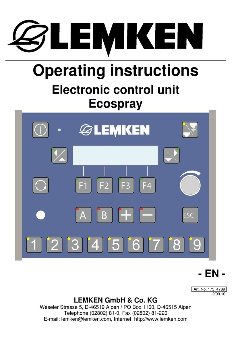 LEMKEN Ecospray operating instructions LEMKEN Ecospray operating instructions