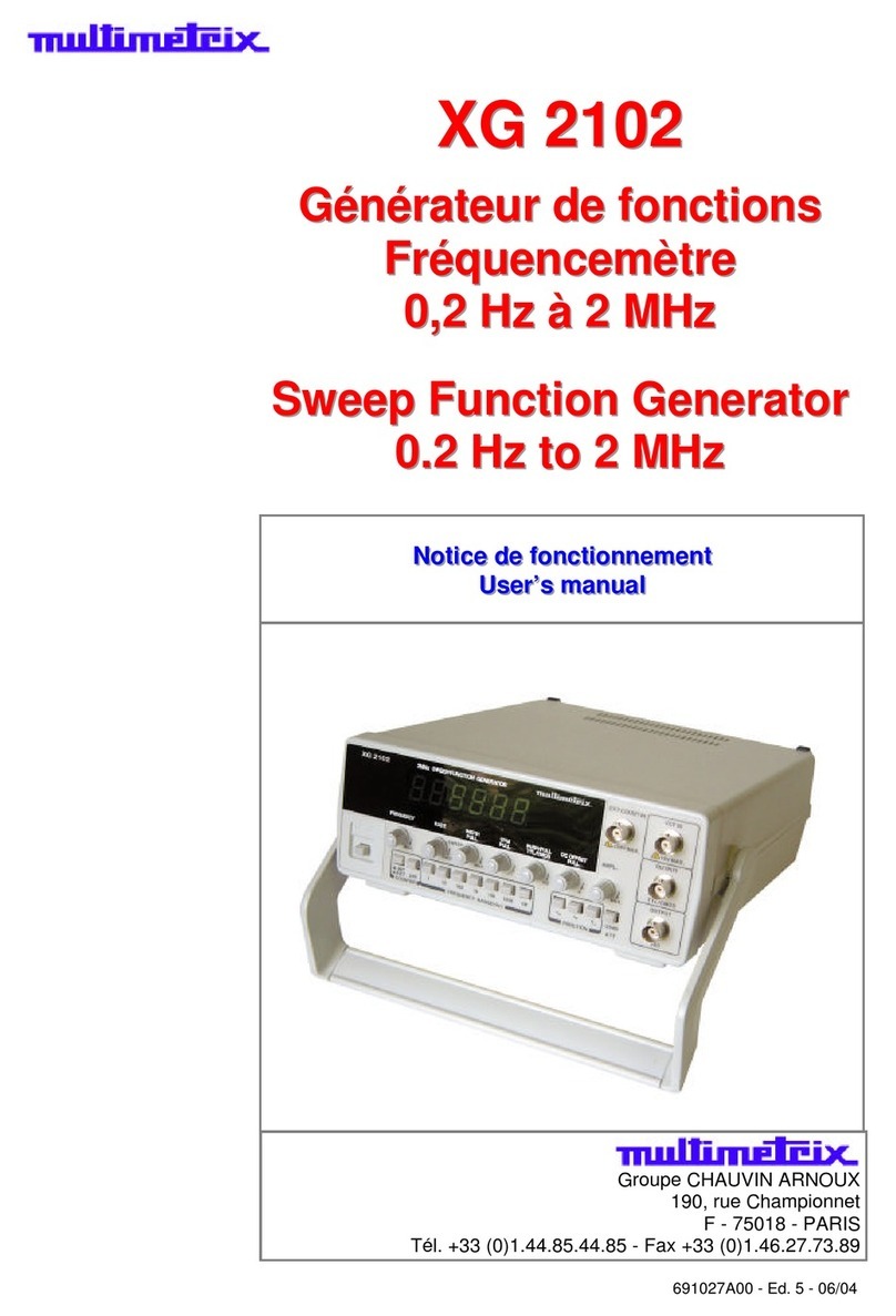 Multimetrix XG 2102 user manual