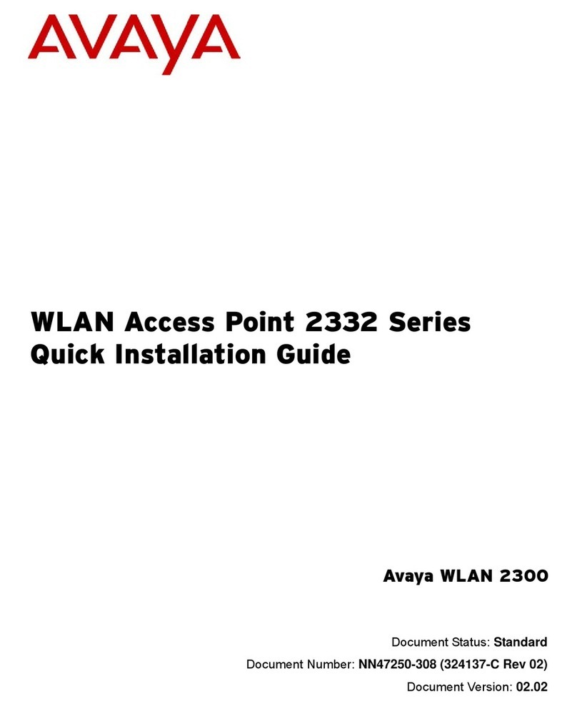 Avaya WLAN 2332 User manual
