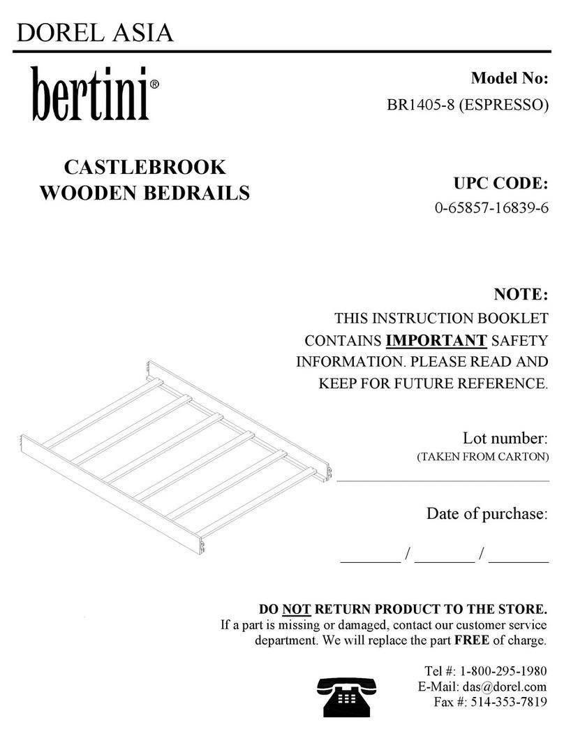 Dorel Asia Bertini CASTLEBROOK BR1405-8 Instruction booklet Dorel Asia Bertini CASTLEBROOK BR1405-8 Instruction booklet