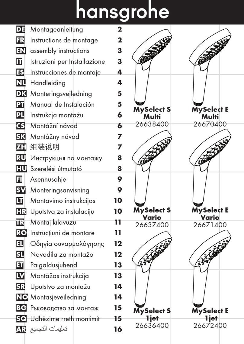 Hans Grohe MySelect S Multi 26638400 Assembly instructions Hans Grohe MySelect S Multi 26638400 Assembly instructions