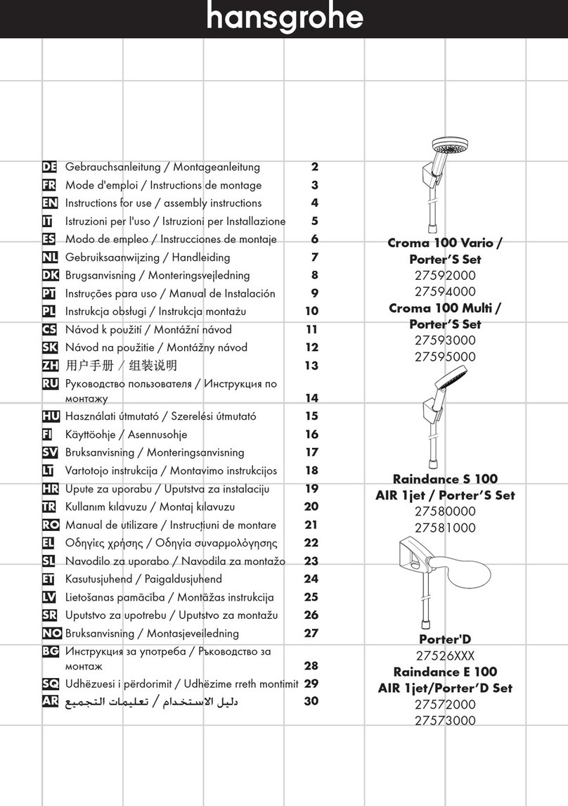 Hans Grohe Porter'D 27526 Series Manual Hans Grohe Porter'D 27526 Series Manual