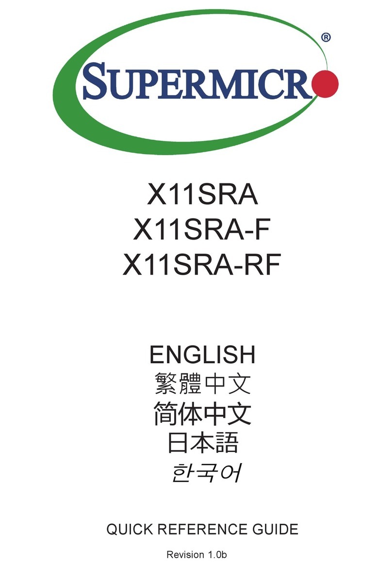 Supermicro X11SRA Quick reference guide