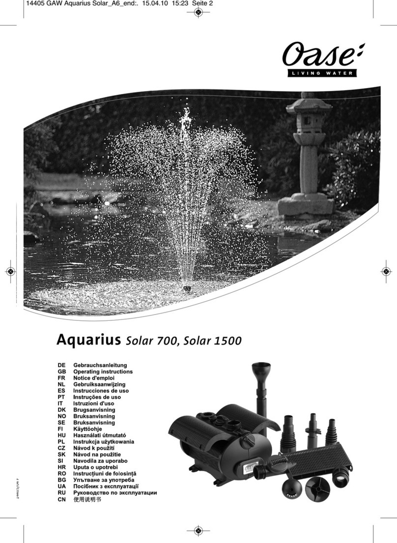 Oase Aquarius Solar 700 User manual