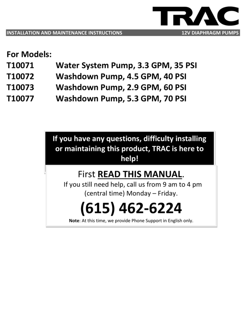 TRAC T10072 Installation and maintenance instructions TRAC T10072 Installation and maintenance instructions