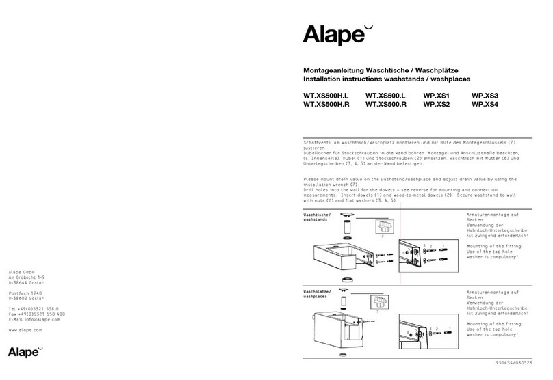 Alape WT.XS500H.L User manual