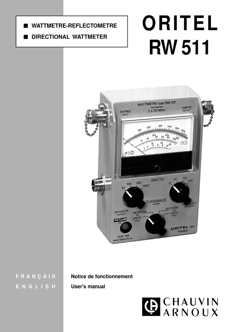 Chauvin Arnoux ORITEL RW 511 user manual