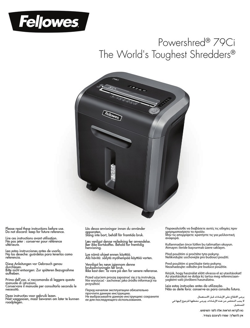 Fellowes POWERSHRED 79Ci manual
