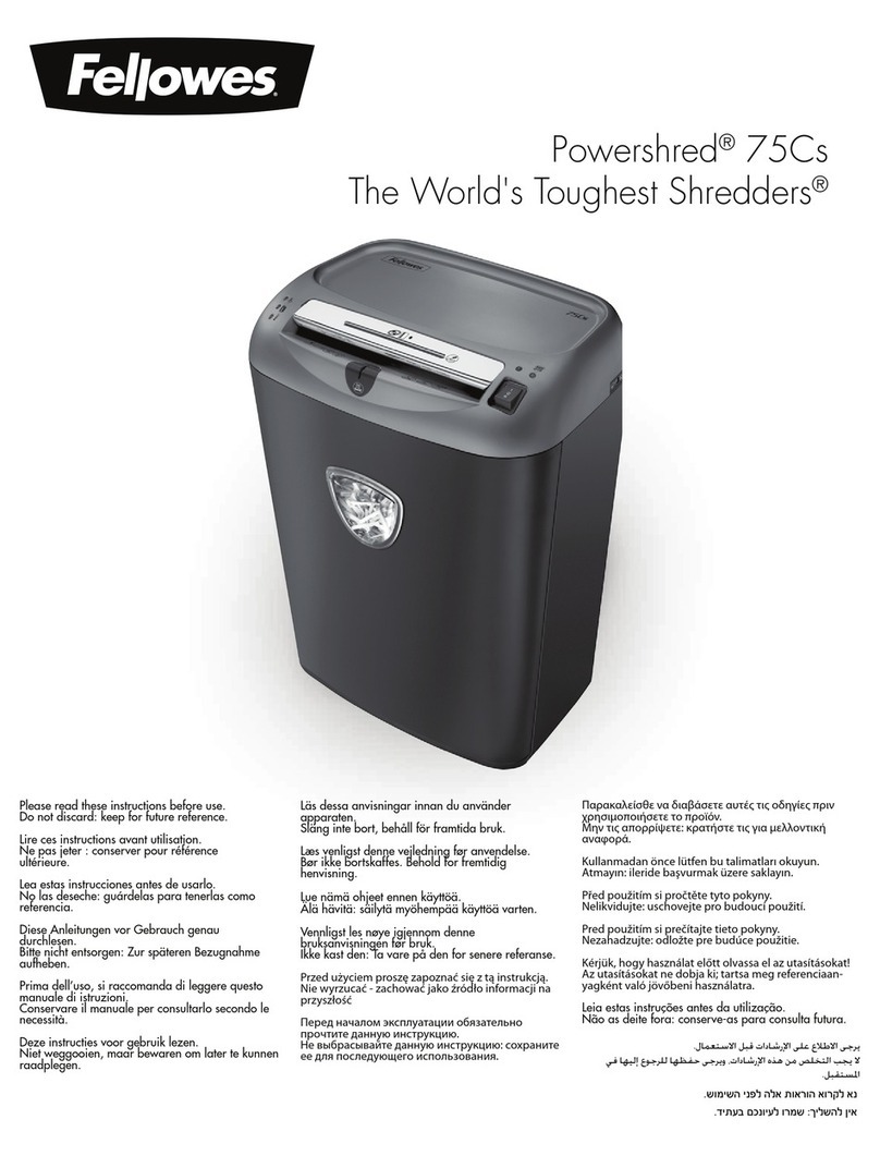 Fellowes POWERSHRED 75Cs manual