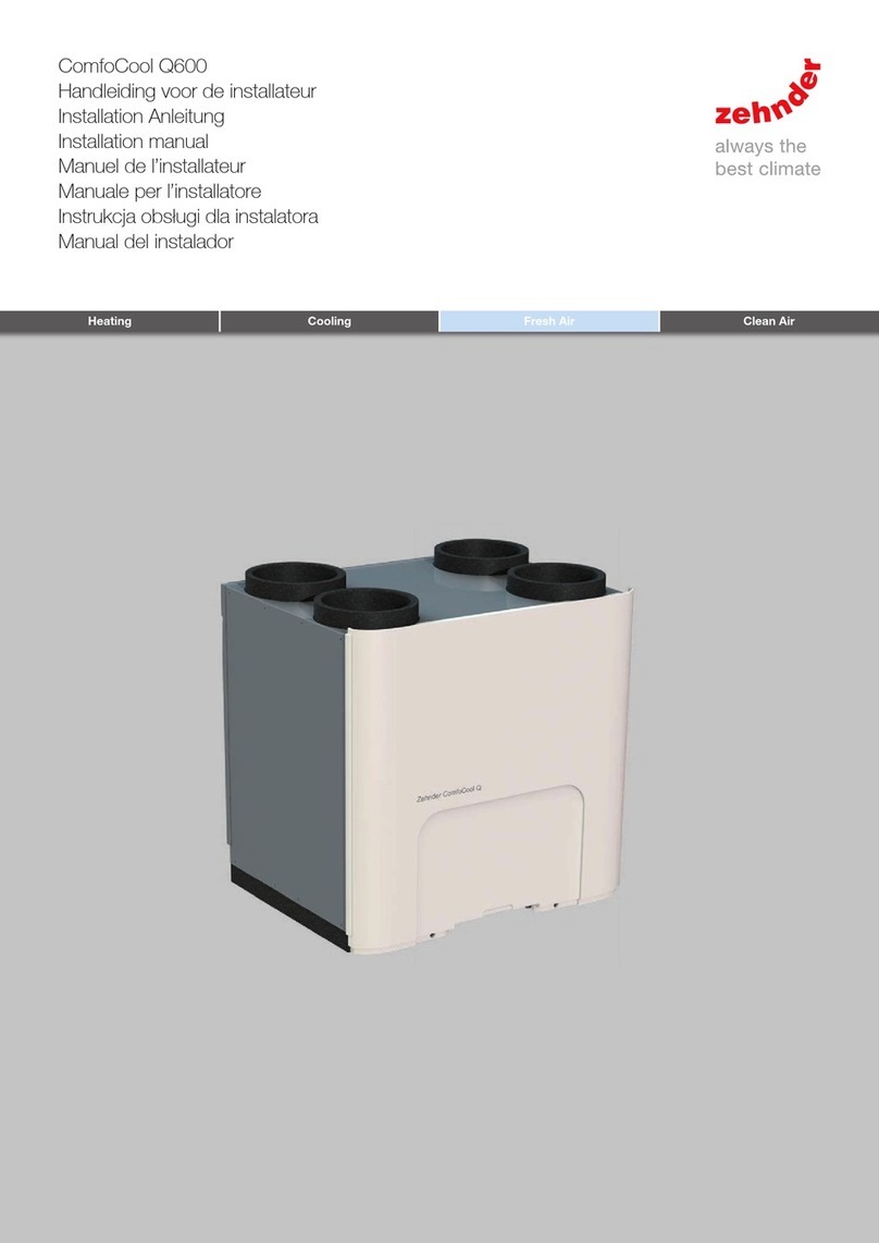 Zehnder Rittling ComfoCool Q600 installation manual