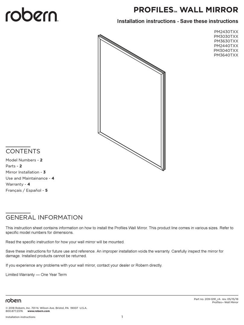 Robern PROFILES PM2430T Series installation instructions