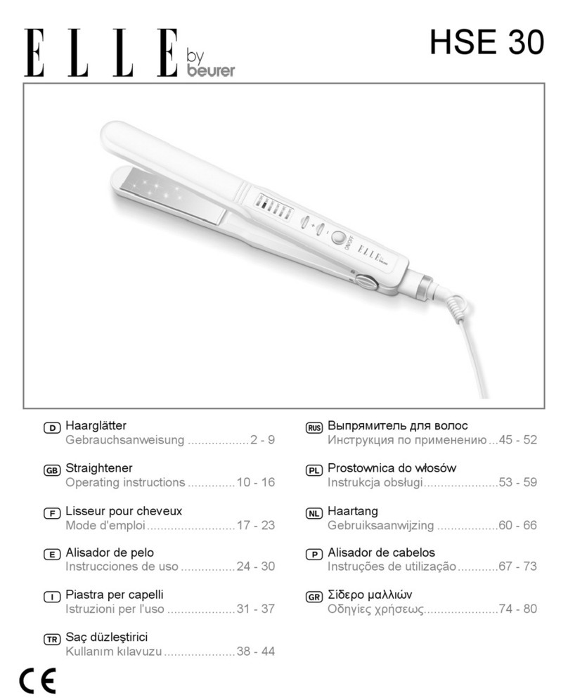 Beurer Elle HSE 30 operating instructions