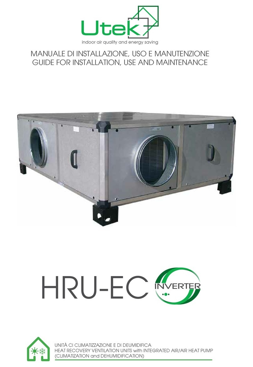 UTEK HRU-EC GUIDE FOR INSTALLATION, USE AND MAINTENANCE