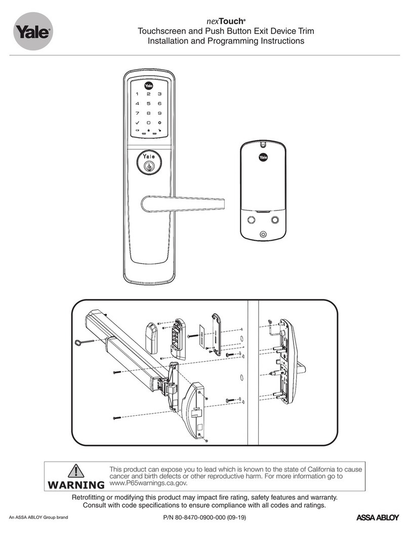 Assa Abloy Yale nexTouch Installation and programming instructions