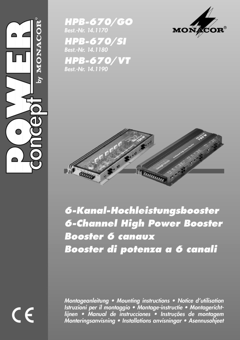 Monacor POWER concept HPB-670/GO Mounting instructions