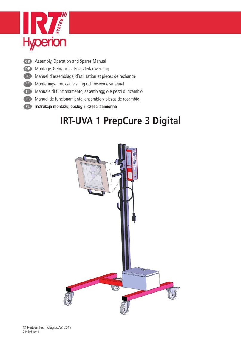 Hyperion IRT-UVA 1 PrepCure 3 Digital Installation instructions