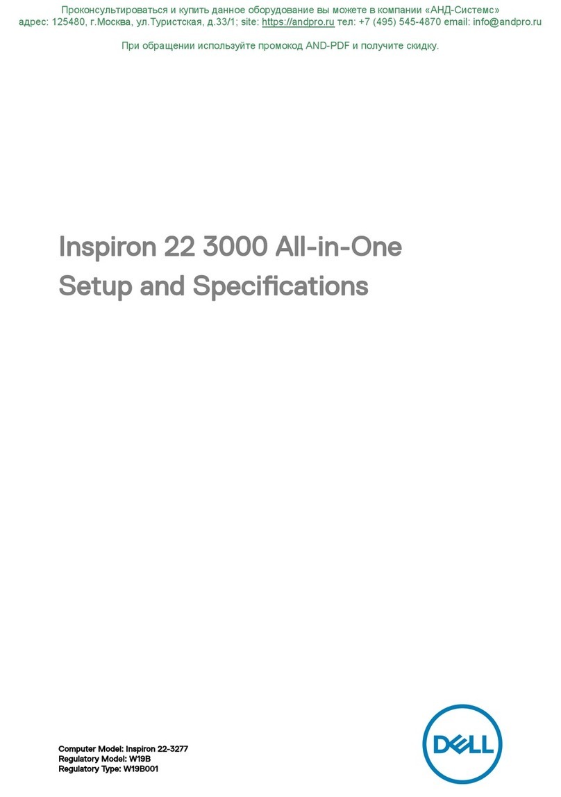 Dell Inspiron 22 3000 SERIES Setup and specifications