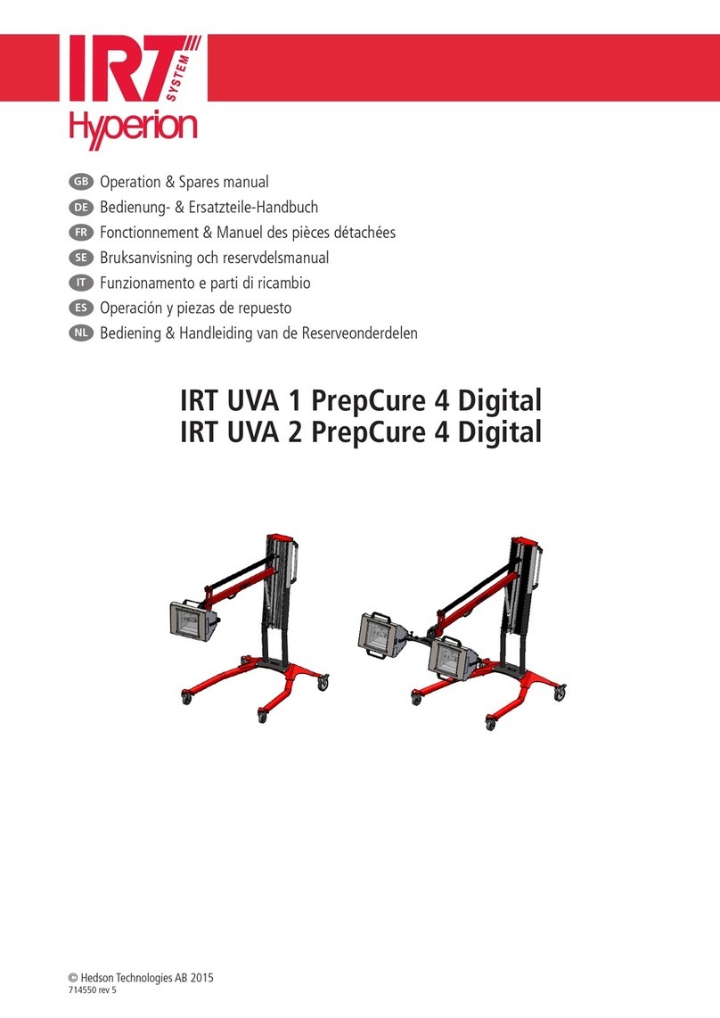 Hyperion IRT UVA 1 PrepCure 4 Digital Operation & Spares manual