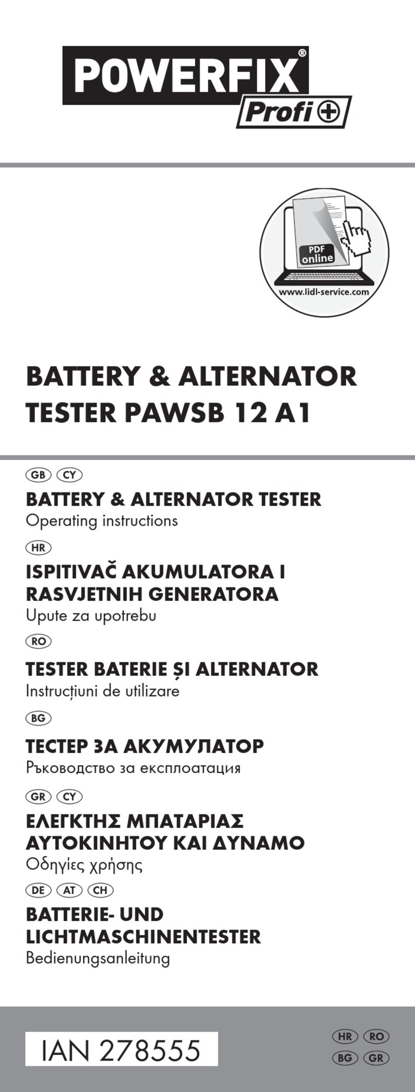 Powerfix Profi PAWSB 12 A1 operating instructions