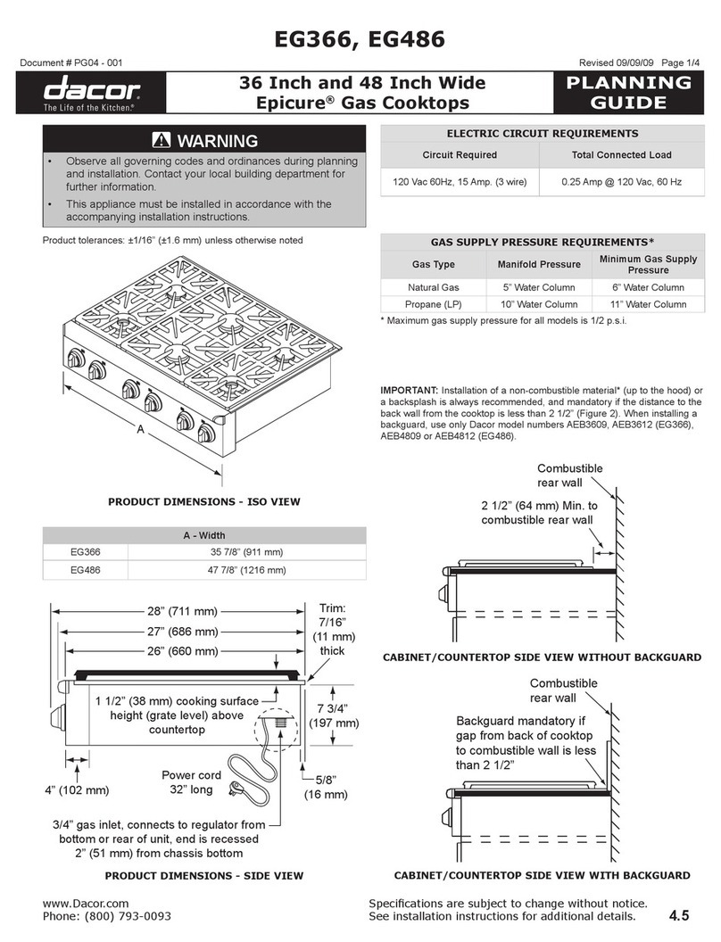 Dacor EG366 Technical manual