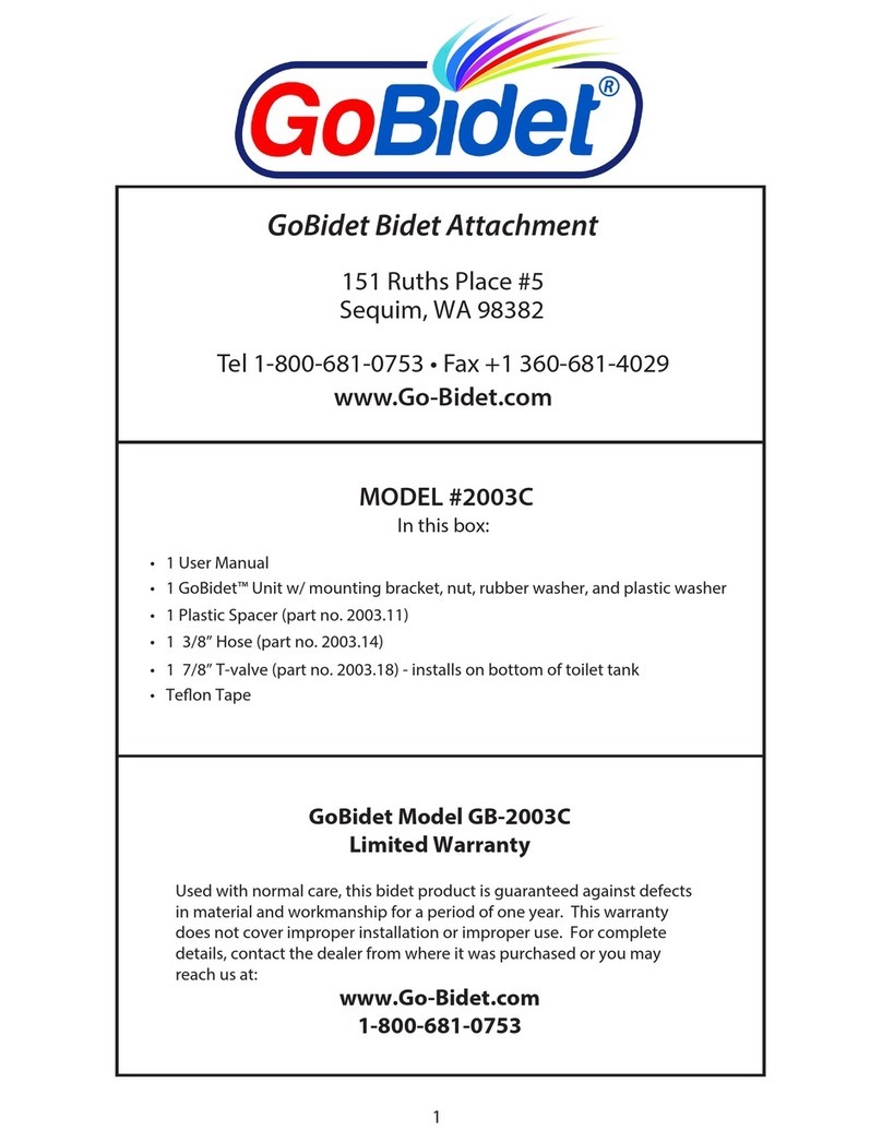 GoBidet 2003C User manual