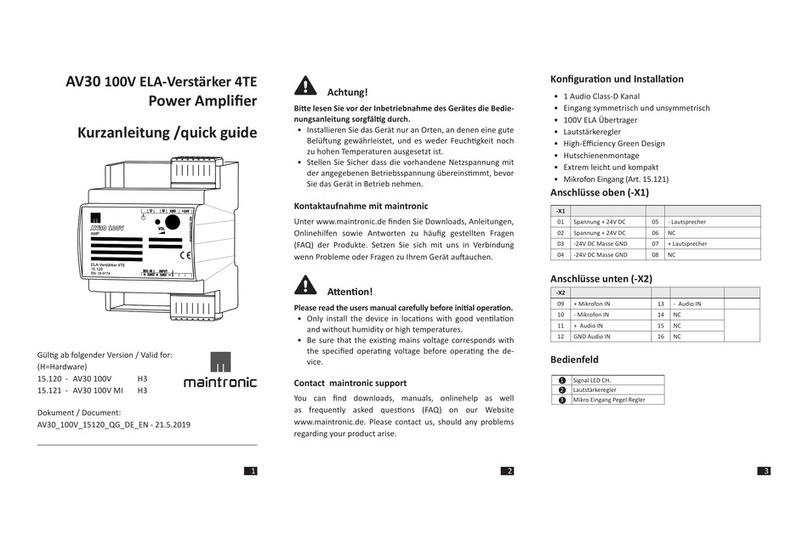 Maintronic AV30 100V quick guide