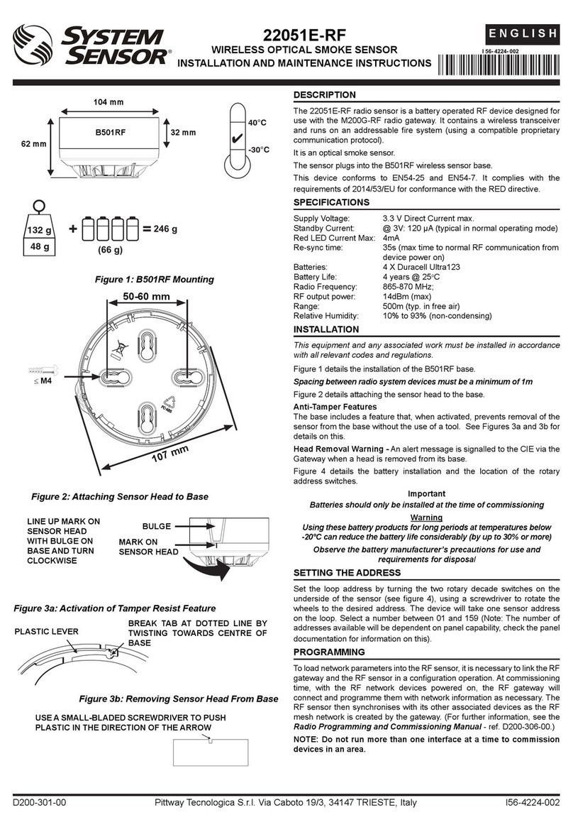 System Sensor 22051E-RF User manual