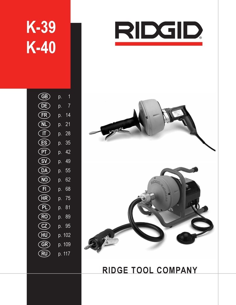 RIDGID K-39 User manual