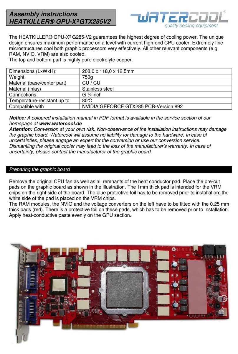 Watercool HEATKILLER GPU-X2 GTX285V2 Assembly instructions