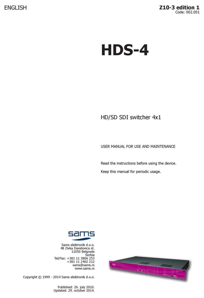 Sams HDS-4 Instruction manual