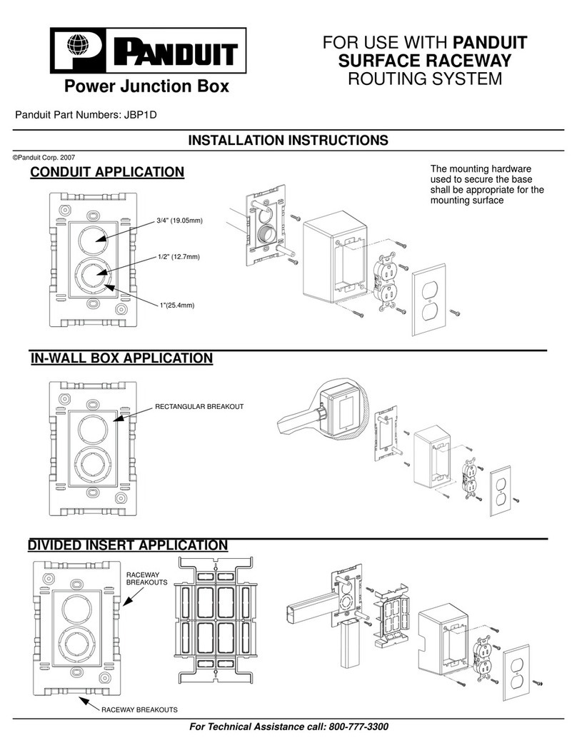 Panduit JBP1D User manual Panduit JBP1D User manual