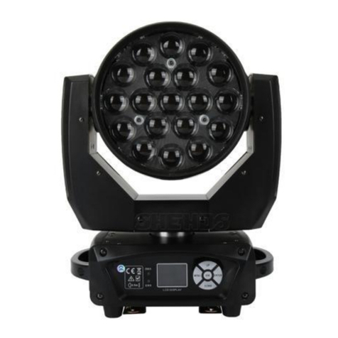 Shehds LED Beam+Wash 19x15W RGBW Zoom Lighting user manual