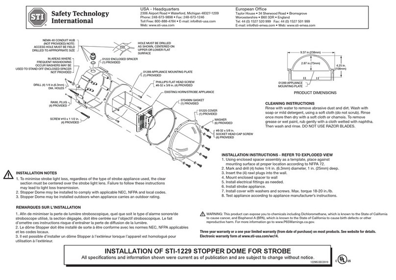 STI Stopper STI-1229HTR240 User manual