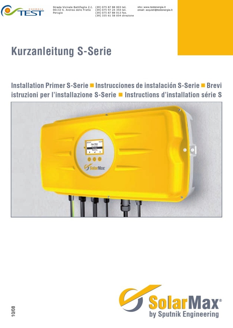 Sputnik Engineering SolarMax  S Series User manual