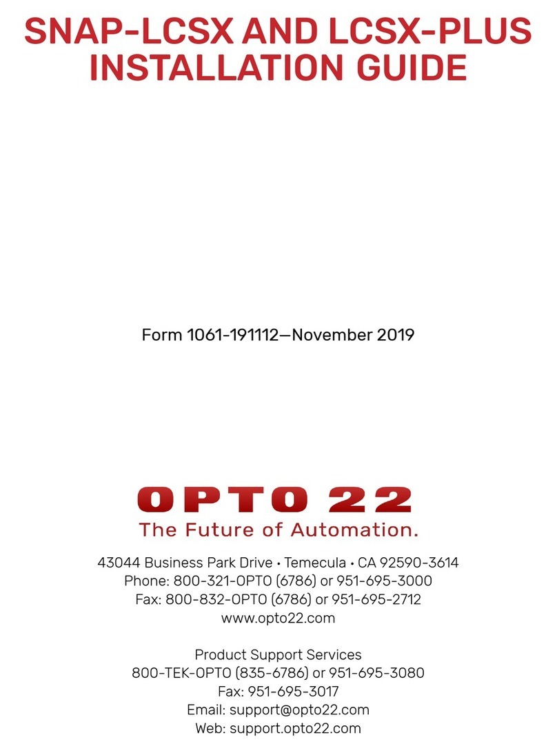 OPTO 22 LCSX-PLUS installation guide