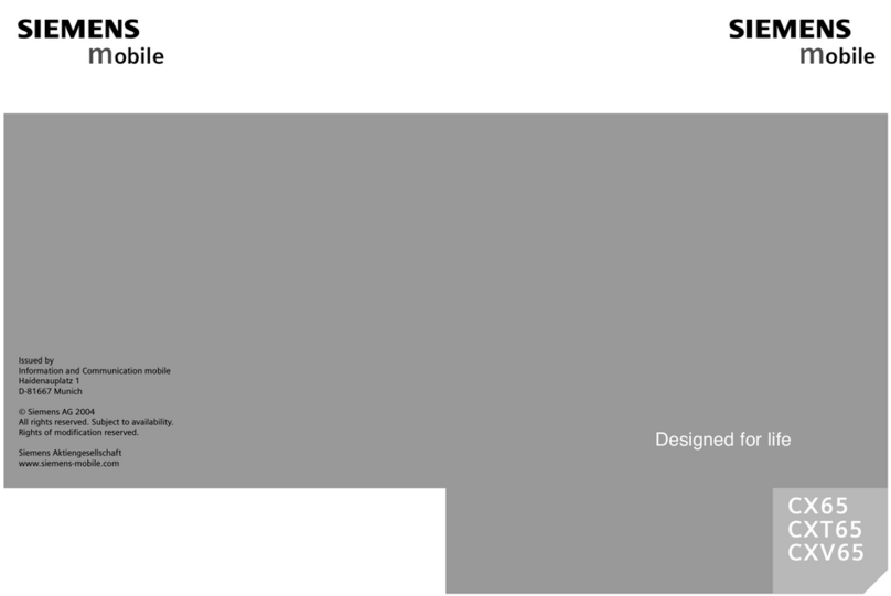 Siemens Mobile CX65 User manual Siemens Mobile CX65 User manual