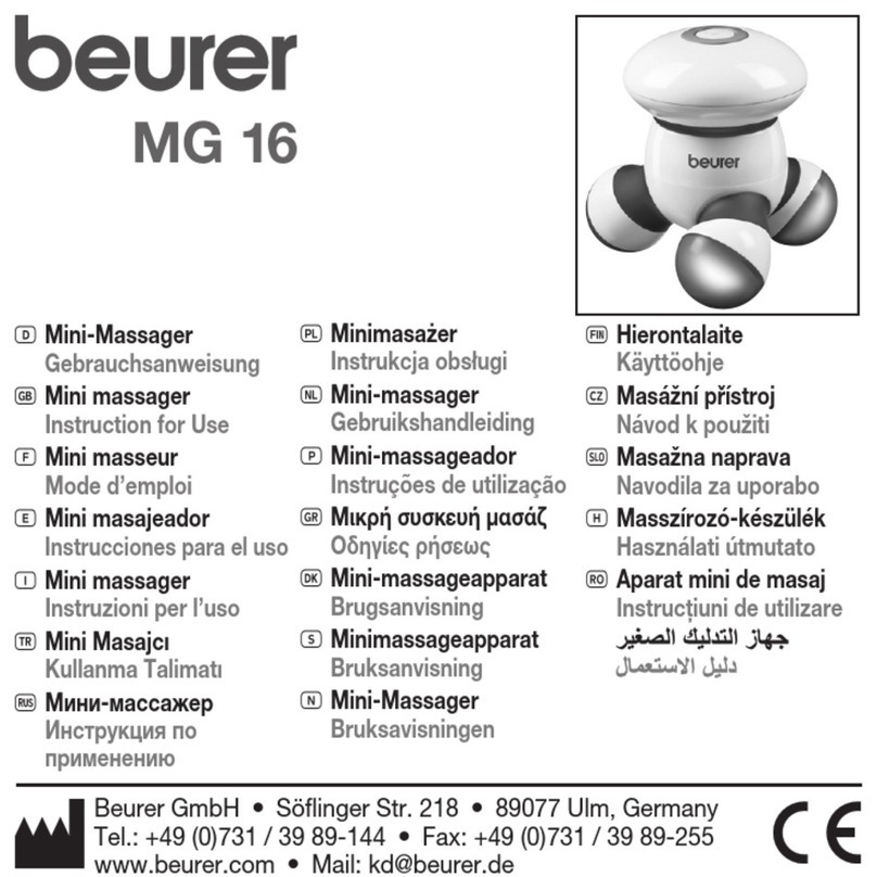 Beurer mg 16 User manual