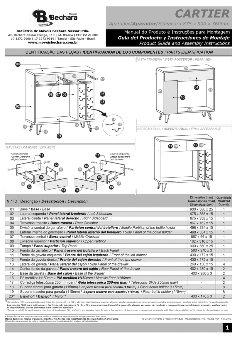 Moveis Bechara CARTIER User manual