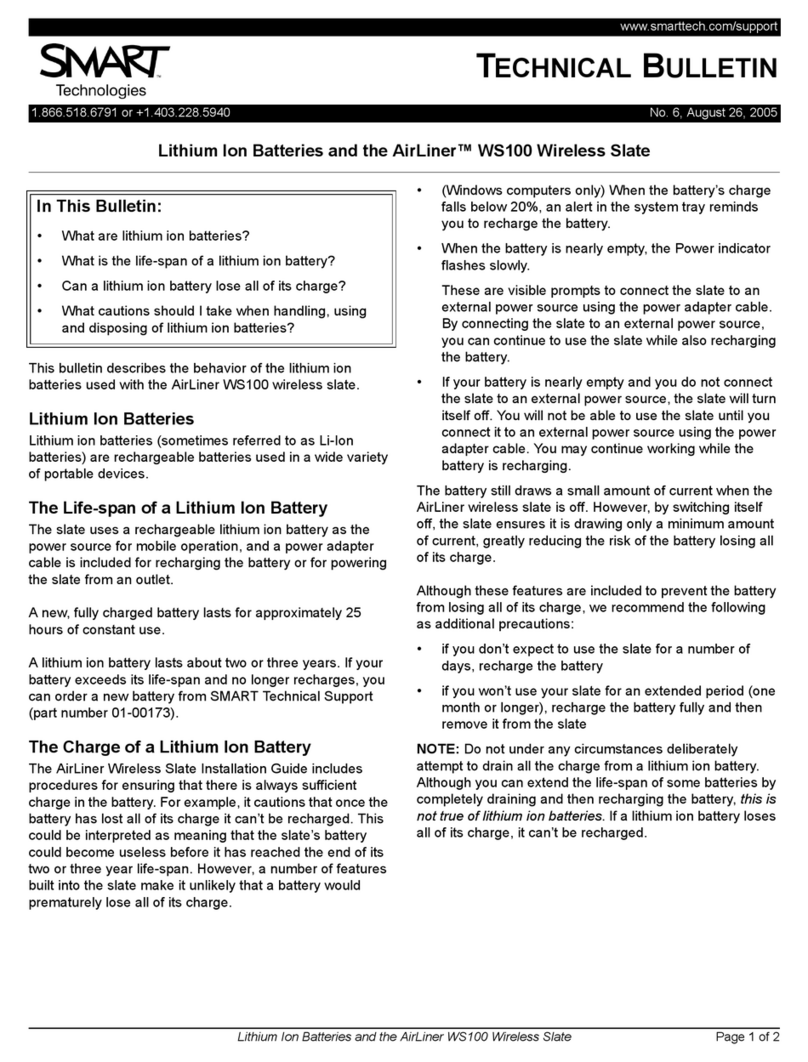 Smart Technologies AirLiner WS100 Service manual