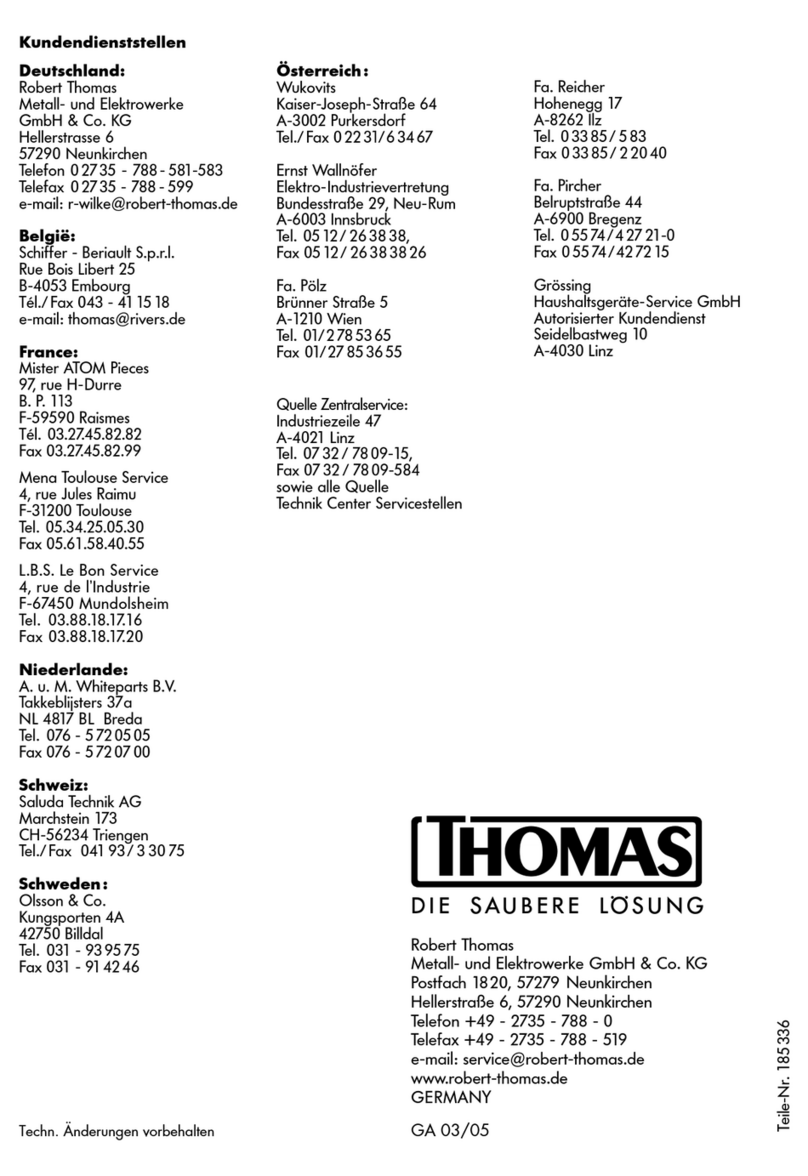 Thomas INOX 1545 SFE User manual