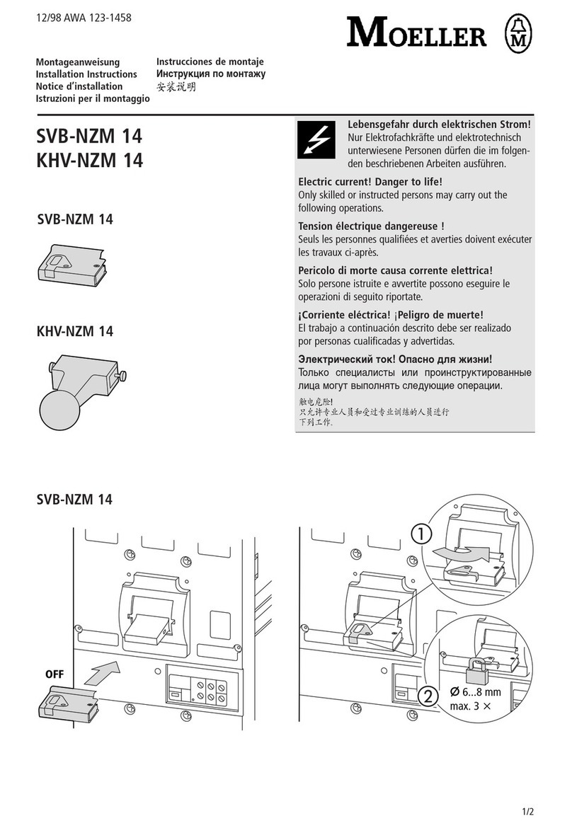 Moeller KHV-NZM 14 User manual Moeller KHV-NZM 14 User manual