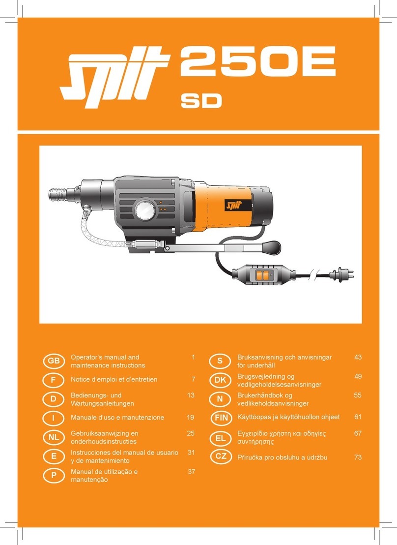 SPIT 250E SD Operator's manual and maintenance instructions