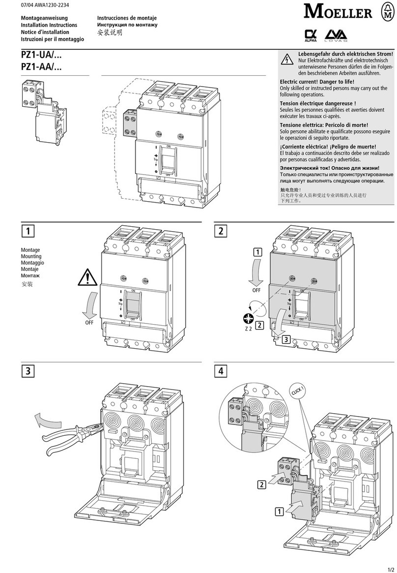 Moeller PZ1-UA Series installation instructions